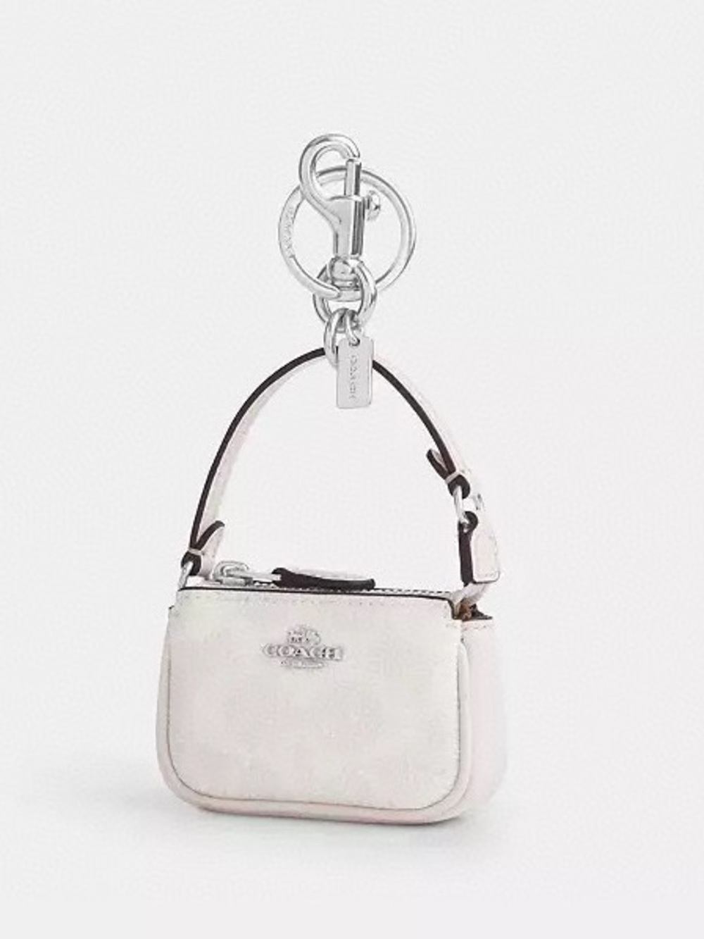 NWT Coach Mini Nolita Bag Charm In Signature Canvas